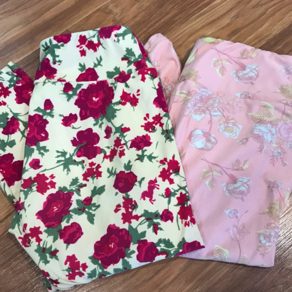 One size floral LulaRoe leggings
